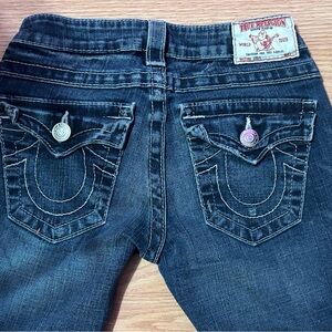 Vantage True Religion Women's Dark Blue straight leg Jeans size 24